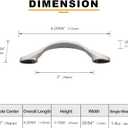 Asidrama 10 Pack 3 Inch(76mm) Brushed Satin Nickel Kitchen Cabinet Handles, Cabinet Pulls Kitchen Cabinet Hardware for Cupboard Drawer Pulls, 3" Hole Center, Twisted-10 Pack, Brushed Satin Nickel 