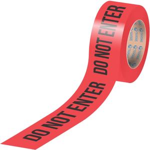 Red Do Not Enter Tape 3" Wide X 1000 Ft, Red Caution Tape Roll Bright Red with Bold Black Print, Maximum Readability, Tear Resistant Design, High Visibility
