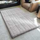 ZonLi Japanese Floor Mattress Futon Mattress Full Size, Thicken Roll Up Tatami Mat w/ 100% Cotton Washable Cover, Portable & Foldable Floor Bed Mattress for Sleeping, Dormitory, Adult Kids, Grey (Full (80"L x 54"W x 2.5"Th))