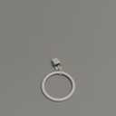 KAIY Set of 14 Curtain Rings with Clips, White Iron Metal Curtain Rod Rings with Clips for Drapes, Drapery Ring for Baby Clothes, Baby Pants Hangers, 1.25 Inch Interior Diameter (White)