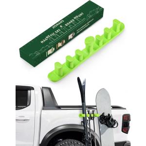Magnetic Ski Holder for Side of Car  Rig Strips Magnetic Snowboard Mount  Prevent Ski and Snowboard from Tipping Over  Protects Vehicle from Scratches - Snowboard Accessories (Green)