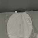 BEMIS 175 Commercial Open Front Plastic Toilet Seat, Heavy Duty Industrial Seat with Lid, Elongated, White