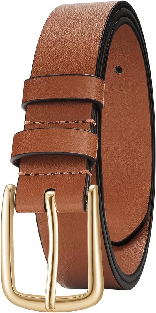 Women's Belt Fashion Multicolored Waist Leather Belts for Jeans Pants with Pin Buckle (M)