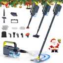 ScrubWiz Steam Mop with Detachable Handheld Steam Cleaner, 10-in-1 Multi Accessories, Quick 10s Heat, 350ml and 2-Level Steamer for Cleaning Floor, Carpet, BBQ Grill, Tile, and Grout, Gray