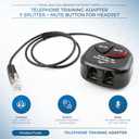 Telephone Training Adapter Y Splitter+Mute Button for Headset for Nortel Meridican, Norstar, Avaya, Ashtra, Mitel, Polycom, Ge and Other IP Phone