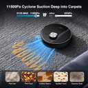 Robot Vacuum and Mop, 11500 Pa Suction, 3-in-1 Robotic Vacuum with Smart LiDAR Navigation, 90 Day Self-Emptying,160 Min Runtime,App/Alexa/Voice Control, Ideal for Pet Hair, Carpet & Hard Floor