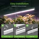 MistyJungle T5 LED Grow Light 1ft 20W, Full Spectrum 5000K, High PPFD Linkable Plant Light Strips for Indoor Plants, On/Off Switch, 3 Mounting Options for Seed Starting, Herbs, Shelves & Seedlings