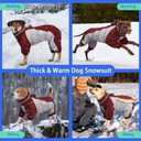 MIGOHI Full Body Dog Coat - Warm Reflective Small Dog Winter Coat with Harness, Turtleneck Fleece Jacket for Dogs,Four-Leg Windproof Puffer Jackets Snowsuit with Zipper for Small Dogs