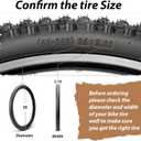 MOHEGIA Mountain Bike Tires Set: 2 Pack 26x2.1/27.5x2.1/ 29x2.1 Inch Folding Bicycle Tires Replacement and Pair 26/27.5/29 Inch Inner Tubes Schrader Valve with Tire Levers