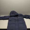 Amazon Essentials Mens Mid-Length Hooded Puffer Coat Dark Blue, XS