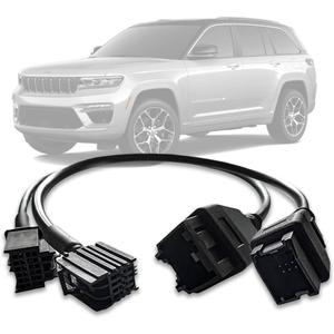 SGW Extension Cable for FCA 12 8 Adapter, Fit for Chrysler car After 2018, Compatible with Jeep Gladiator 2020+, Jeep Wrangler JL 2018+ Ram 1500 2019+, RAM TRX 2021+(Black,2 PCS)