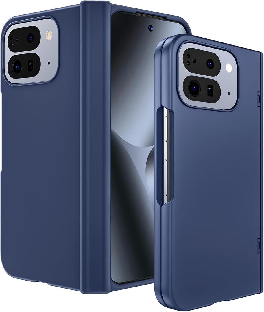 VEGO for Google Pixel 10 Pro Fold Case Rugged Hard Shell Anti-Scratch Shockproof [Built-in Screen Protector & Hinge Protection]Full-Body Protection Slim Fit Phone Cover for Pixel 10 Pro Fold 2025-Blue