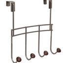 Spectrum Diversified Cambridge Over The Door 4 Hook Rack Ivory