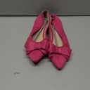 SAILING LU Bow-Knot Ballet Flats Womens Pointy Toe Flat Shoes Suede Dress Shoes Wear to Work Slip-ons Loafers Moccasins Rose Size 8 (40)