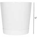 Novelty Majestic Full Depth Cylinder Pot, Glossy White, 12-Inch (10122)