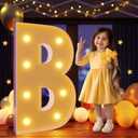 Marquee Letters 3 Feet Tall Large Light Up Letters B Baby Shower Decorations Birthday Engagement Party Decor Yellow Light Birthday Decorations Balloon Arch Kit Foam Sign B