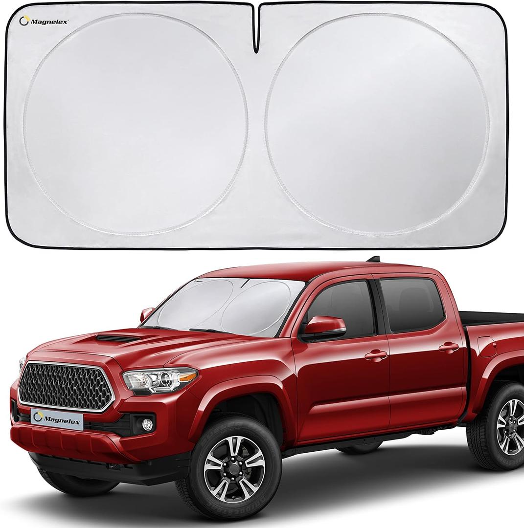 Magnelex Car Windshield Sunshade | Advanced Light-Blocking Protection | Foldable Sun Shade with Mirror Cut-Out Keeps Your Vehicle Cool | Fit for Cars, Trucks, and SUVs | Small (59 x 29 in)
