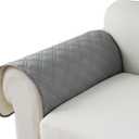 Genina Sofa Armrest Cover, Anti-Slip Armchair Slipcovers for Dogs Cats Pet, Water Resistant Couch Arm Cover for Backrest Recliner Loveseat, L Shaped Sofa, 23.6 x 27.5 Inches2 Pieces