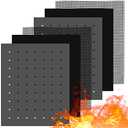 Yetene 6 Pack Reusable Liners for Toaster Oven Non Stick Fryer Mat Air Fryer Oven Liners Easy Clean Toaster Mat Compatible with Cuisinart, Ninja, Kalorik Microwave(12 x 14 Inch), Missing One Liner