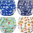Plastic Diaper Cover With Good Elastic Rubber for Swim and Potty Training - Toddler Boy Underwear 5t (5T (4 Count))