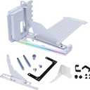 Lian Li ATX PC Case 4 Slots Vertical GPU Kit (VG4v4) - Premium Gen 5 Riser Cable PCI-E 5.0 x16-200mm, PCIe 3.0/4.0 Compatible, Adjustable Position - Fits Most PC Cases (VG4v4 White)