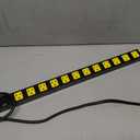 12 Outlet Long Power Strip, 3FT Power Cord, 2100 Joules Surge Protector, Wide Spaced Outlet Power Bar, Overload Protection Switch, Industrial Heavy Duty for Work Bench, Shop, Garage