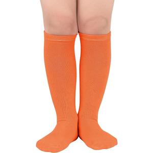 Century Star Kids Boys Soccer Socks Toddler Girl Athletic Socks Cotton Stockings (1-3T, 1 Pair Deep Orange)