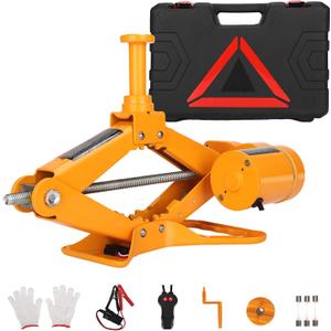 ROGTZ Electric Scissor Car Jack Kit 2 Ton 12V Portable Auto Car Lift with 14.6 Inch Range for SUV Sedan Floor Jack for Tire Change Roadside Emergency