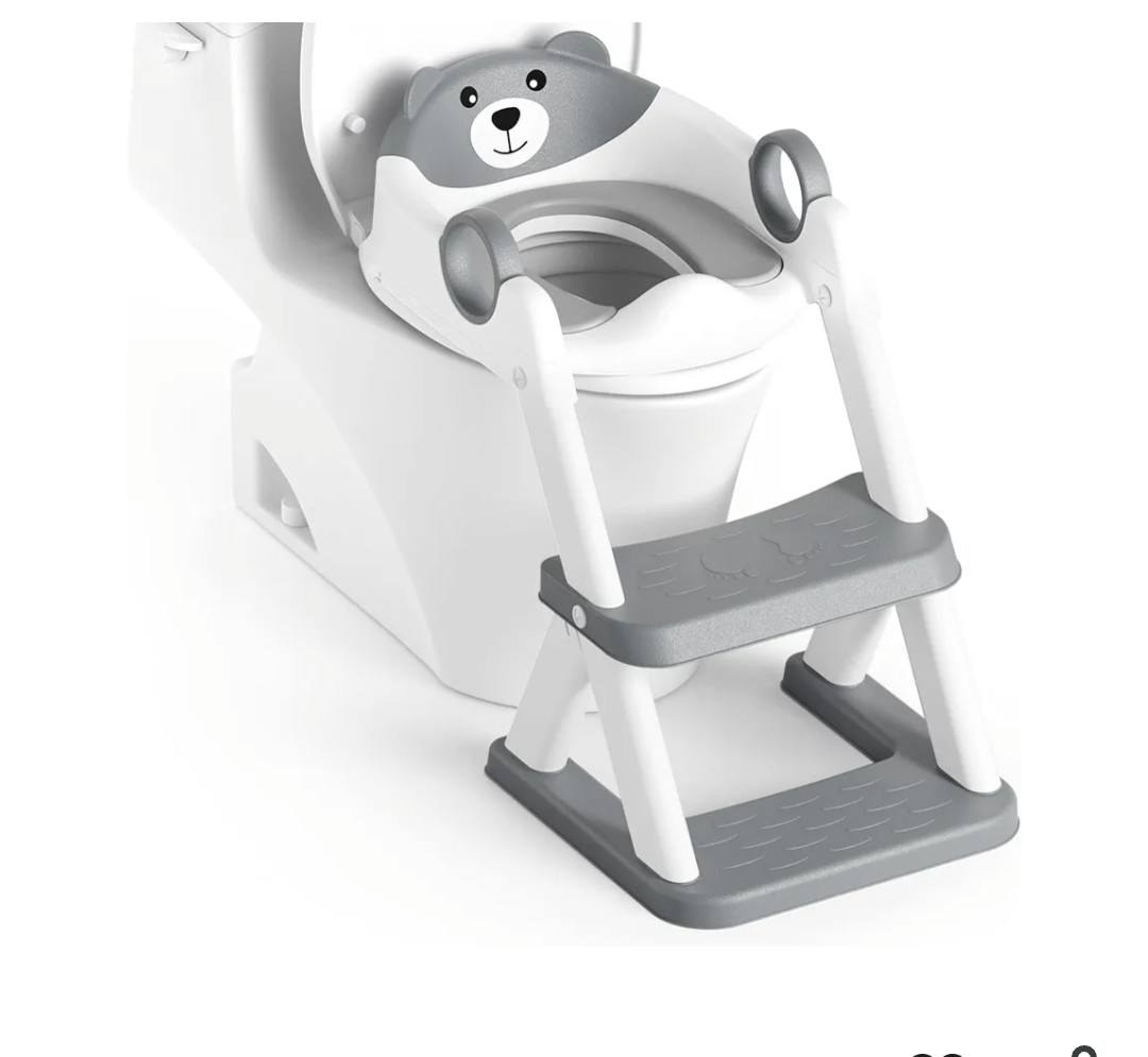 Potty Training Seat, Upgrade Toddler Toilet Seat for Kids Boys Girls, 2 in 1 Potty Training Toilet for Kids, Splash Guard Anti-Slip Pad Step Stool（Upgraded Cushion）