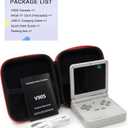 Powkiddy V90S Retro Handheld Console - 10,000+ Preloaded Games, Foldable Clamshell Design, 3.5" IPS Screen, 4-6 Hour Battery, Dual TF Slots (Gray)