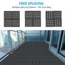 Plastic Interlocking Deck Tiles 36 Pack (36 Sq Ft) - 12"x12" Waterproof Indoor Outdoor Patio Flooring, Snap Together Anti-Slip Decking Tiles for Balcony Porch Poolside Backyard Garage, Dark Grey