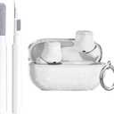 for Beats Solo Buds Case Clear Glitter,Sparkly Bling Design for Beats Solo Buds Case Cover,Shockproof Soft TPU for Beat Earbuds with Keychain and Cleaning Pen-Glitter