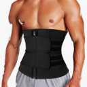 KIWI RATA Mens Workout Waist Trainer Corset Neoprene Sauna Sweat Trimmer Cincher Belt Extra Belly Compression Belts,M