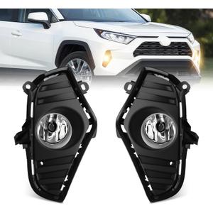 Halogen Fog Lights,For 2019-2025 Toyota Rav4, Front Bumper Fog Lamp Assembly kit, Plug and Play,Easy to Install,Include Fog Wiring Harness