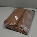Woven Shoulder Bag for Women, Fashion Top Handle Soft Vegan Leather Shopper (Brown)