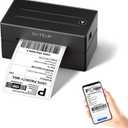 Bluetooth Thermal Shipping Label Printer, 4x6 Label Maker, 203 DPI Inkless Printer, Bluetooth for iOS/Android + USB for Windows/Mac/Chromebook (USB Only), Includes 50 Starter Labels