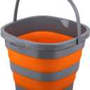 1 Pack Collapsible Bucket with  Each, Small Plastic Bucket for Sand or Beach, Portable Water Tub for Cleaning, Fishing Water Pail