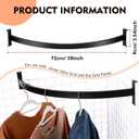 Yaocom 2 Pcs Quarter Circle Hangrail for Wire Grid - 30" L Hang Clothing or Other Merchandise Hanger Grid Wall Bracket for Retail Display Home Use Garage Craft Show Trade Show Business(Black), 30 inches long x 3 inches wide