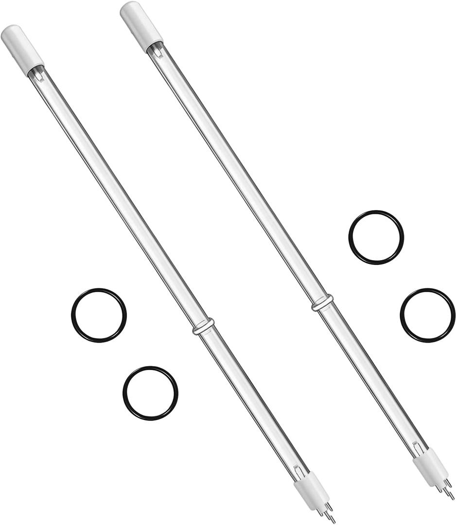 2 Pcs S410RL-HO Replacement Lamp Compatible with VIQUA VH410 with 4 O-Rings | Fireproof Quartz Shell, Stable 4-Pin Lamp Base, 10000-18000 Service Hours, Tight Secure Installation, Simple Replacement
