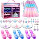 Princess Dress Up Toys and Jewelry Boutique, Girls Role Play Gift Set, Kids Toys for 3-6 Years Girl, Birthday Party Favors, Pretend Play Gifts for Little Girls Aged