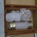 Arcangeles Mexicanos Catholic Baptism Candle Set in a Wooden Box with Towel, Candle, Rosary and Shell for Baby Boys and Girls