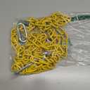 2Pcs 60" Heavy Duty Hanging Chains with Carabiners 1000 LBs Capacity Swing Chain with Hooks Porch Swing Chains Yellow Coated Chain for Hammock, Tree Swing, Hanging Chair, Heavy Bags, Swing Chair