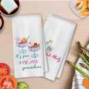 Funny Mahjong Cocktail Kitchen Towels 16x24 Inch, Mahjong Lover Players Gifts Decorative Hand Towels, Gifts for Cocktail Lovers Dish Tea Towel, Set of 2