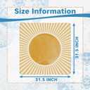Boho Orange Sun Mahjong Mat for Table 31.5 X 31.5 in, Gifts for Mahjong Players, Watercolor Boho Sunrise Sunshine Anti-Slip Table Cover Tablecloth for Poker Board Card Tile Game Dominoes