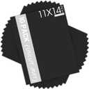 Mat Board Center, 10 Pack 11x14 Black Uncut Mat Boards/Backing Matt Boards for Crafts, Frames, Photos and More