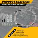 6AN 70" Transmission Oil Cooler Hose Line kit Compatible with 4L60E 4L80E TH350 TH400 200-4R 700R4 C5 Stainless Steel Braided PTFE Hose TR6060