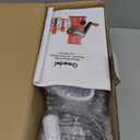 Geedel Rotary Cheese Grater Cheese Shredder - Upgraded 5-in-1 Cheese Grater with Handle and Strong Suction Base, Multi-purpose Vegetable Slicer Ice Shaver Nuts Grinder for Ice, Vegetables, Fruit, Nuts (Grey White)