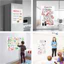 Magnetic Dry Erase Whiteboard Paper,2 Pack 16X24 Self Adhesive Contact Paper Stick on Wall, Easy to Write and Clean Magnetic Board,Include Markers, Eraser and Magnets