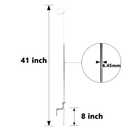 ARIFARO Step in Fence Post 41 Inch Pig Tail Step-in Fence Post,Electric Fencing Post,Metal Fence Post for Control of Most Animals Pack of 30,Black
