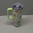 Ceovfoi 40 oz Frog Tumbler With Handle, Lid and Straw - Cute Green Kawaii Mushroom Gifts for Women, Decor, Accessories